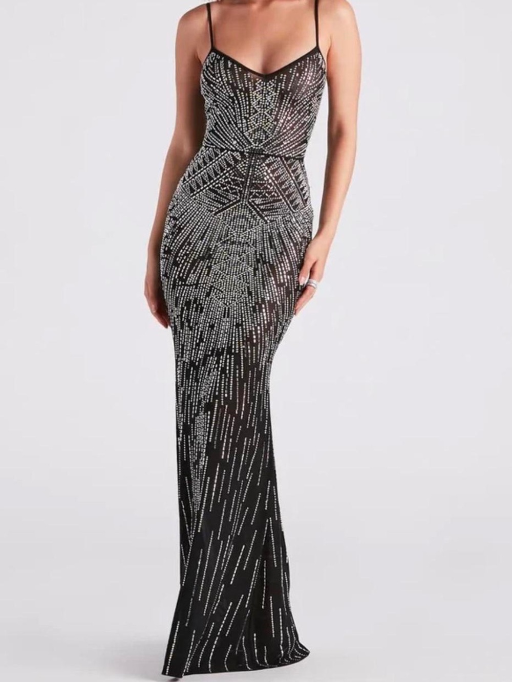 Windsor Drew Formal Rhinestone Mermaid Dress
